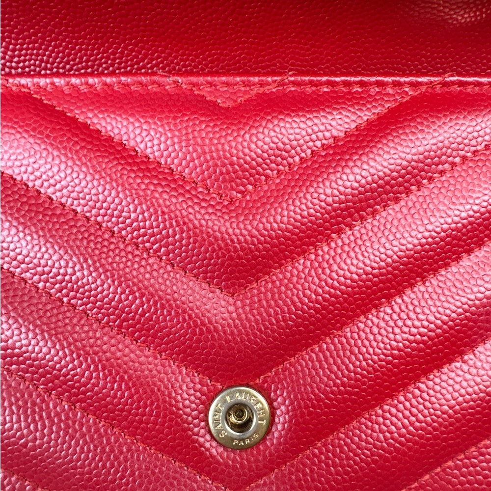 Yves Saint Laurent Red Wallet on Chain - Picture 12 of 12